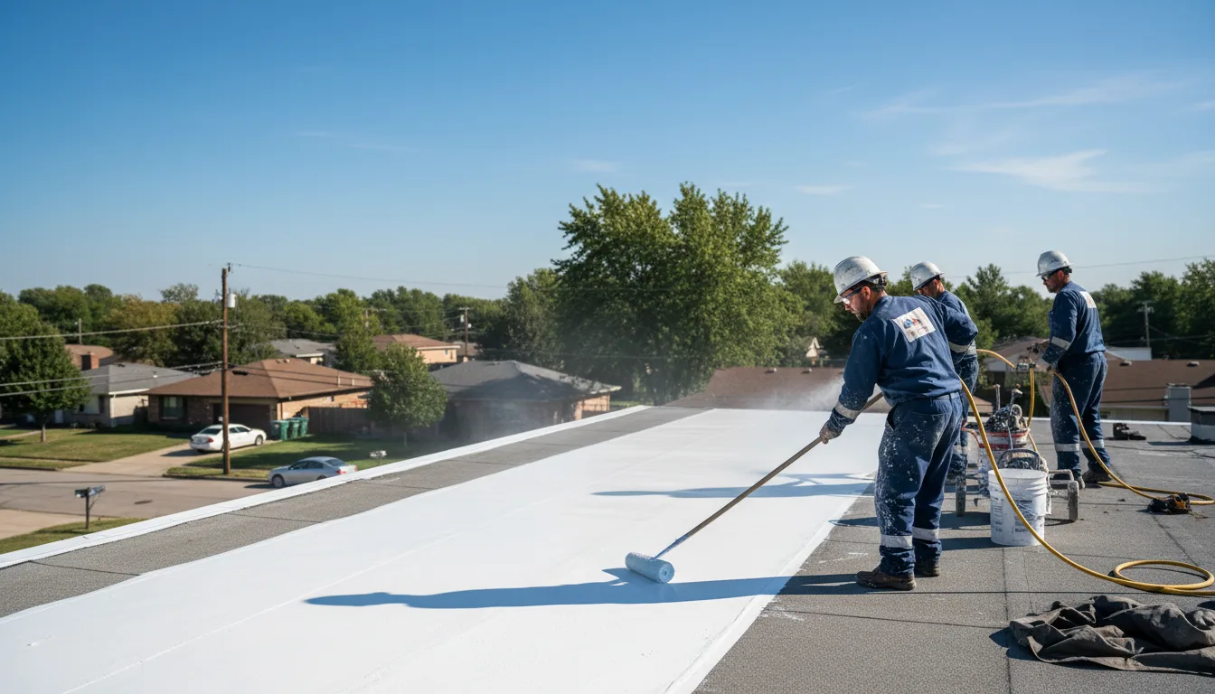 Commercial roof coating in Milan, IL near me